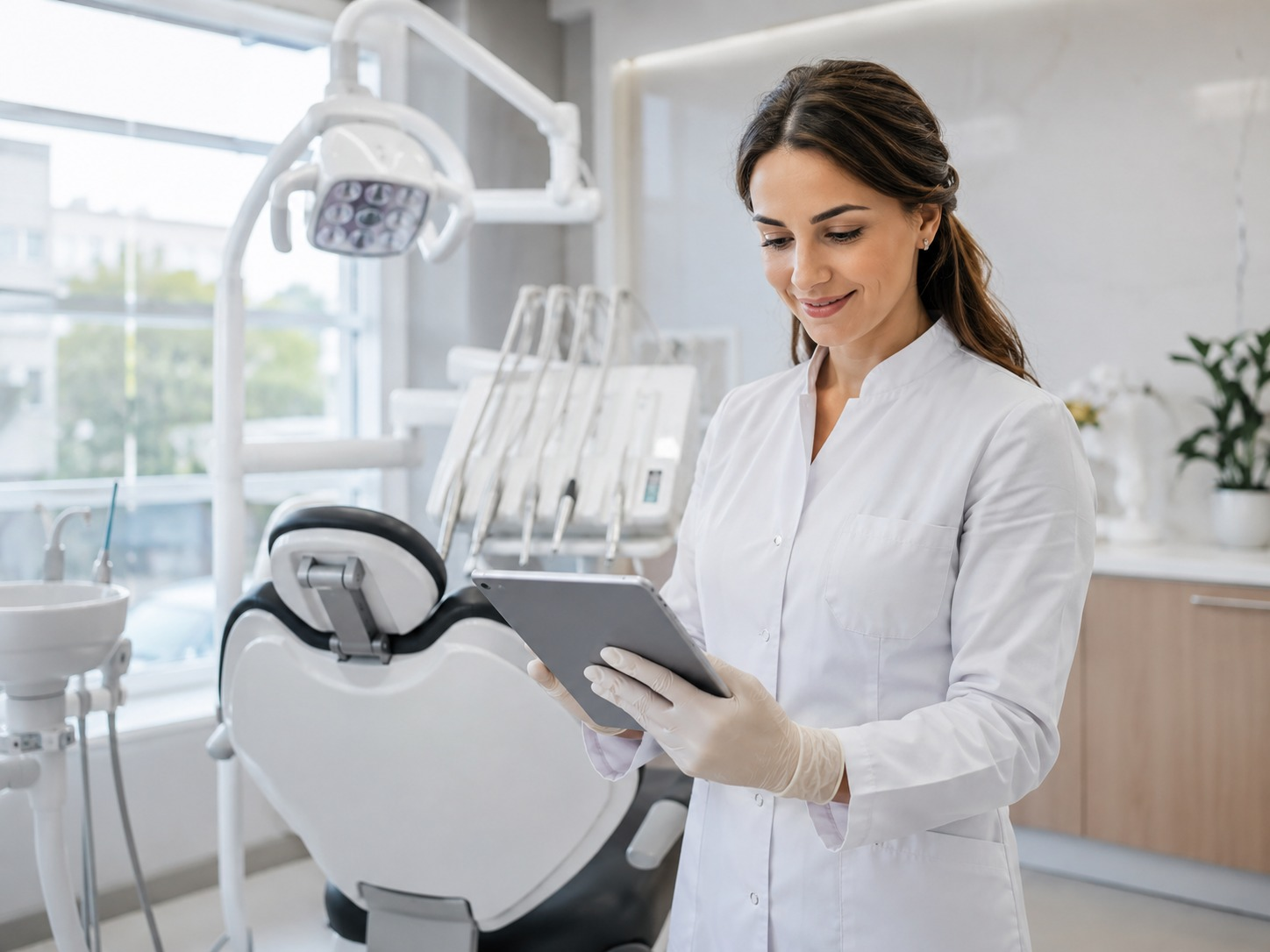Dentist consulting with a patient
